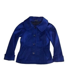 Theory blue wool coat